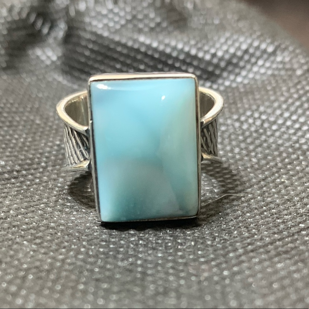 Sterling Silver Larimar Ring
